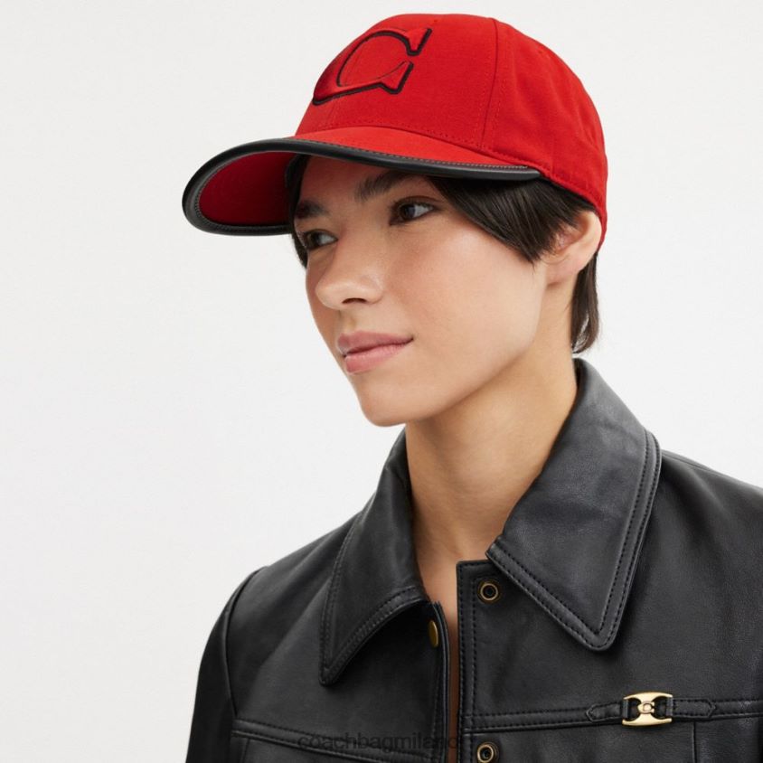 Coach donne cappello da baseball rosso sportivo FPN0Z8544