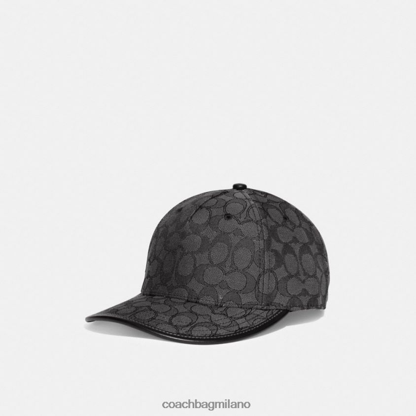 Coach donne caratteristico cappello da baseball jacquard carbone FPN0Z8601