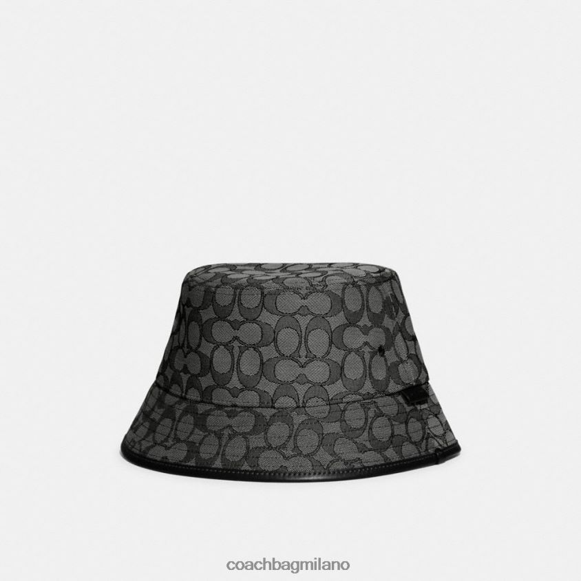 Coach donne caratteristico cappello da pescatore jacquard carbone FPN0Z8605