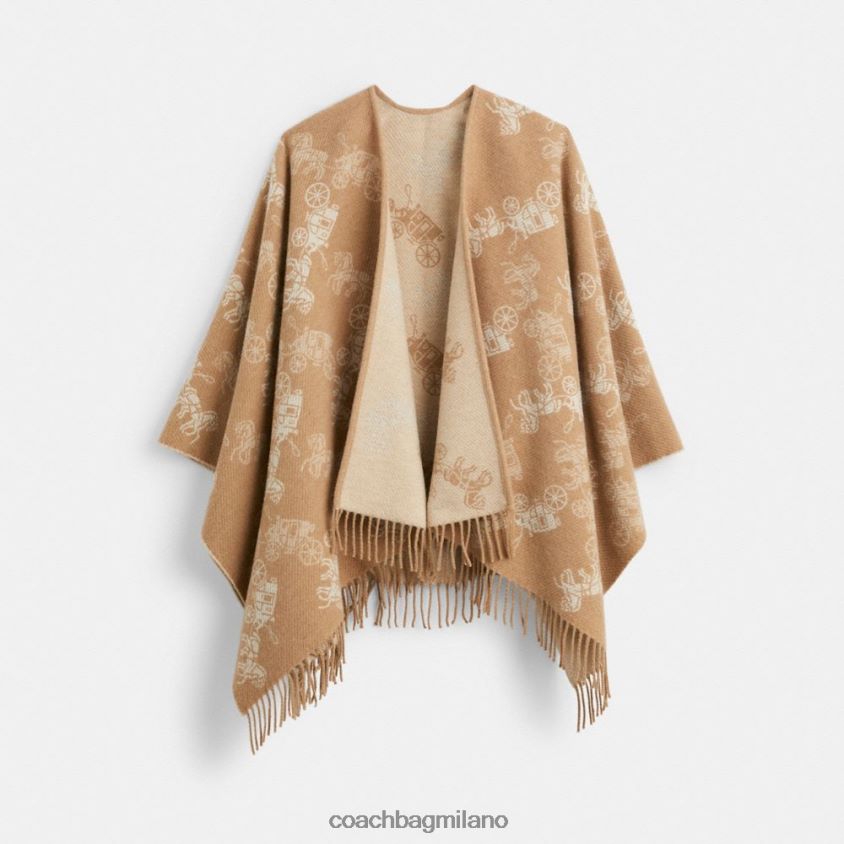 Coach donne poncho reversibile per cavallo e carrozza fiocchi d'avena FPN0Z8555