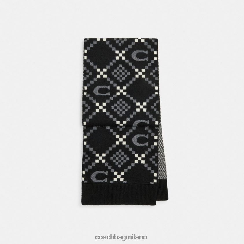Coach donne silenziatore jacquard esclusivo nero FPN0Z8549