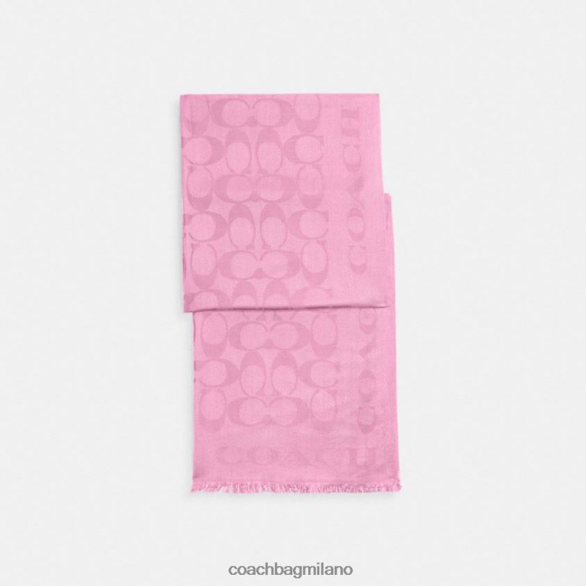 Coach donne stola firmata rosa vernice FPN0Z8591