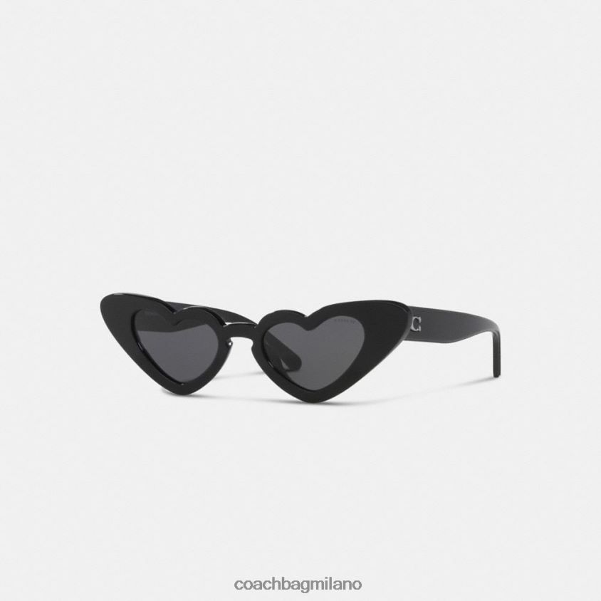 Coach donne occhiali da sole a cuore nero FPN0Z8528