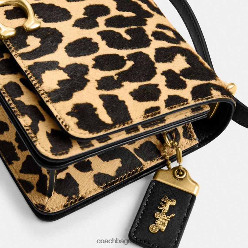 Coach donne borsa a tracolla bandit con stampa leopardata b4/leopardo FPN0Z82