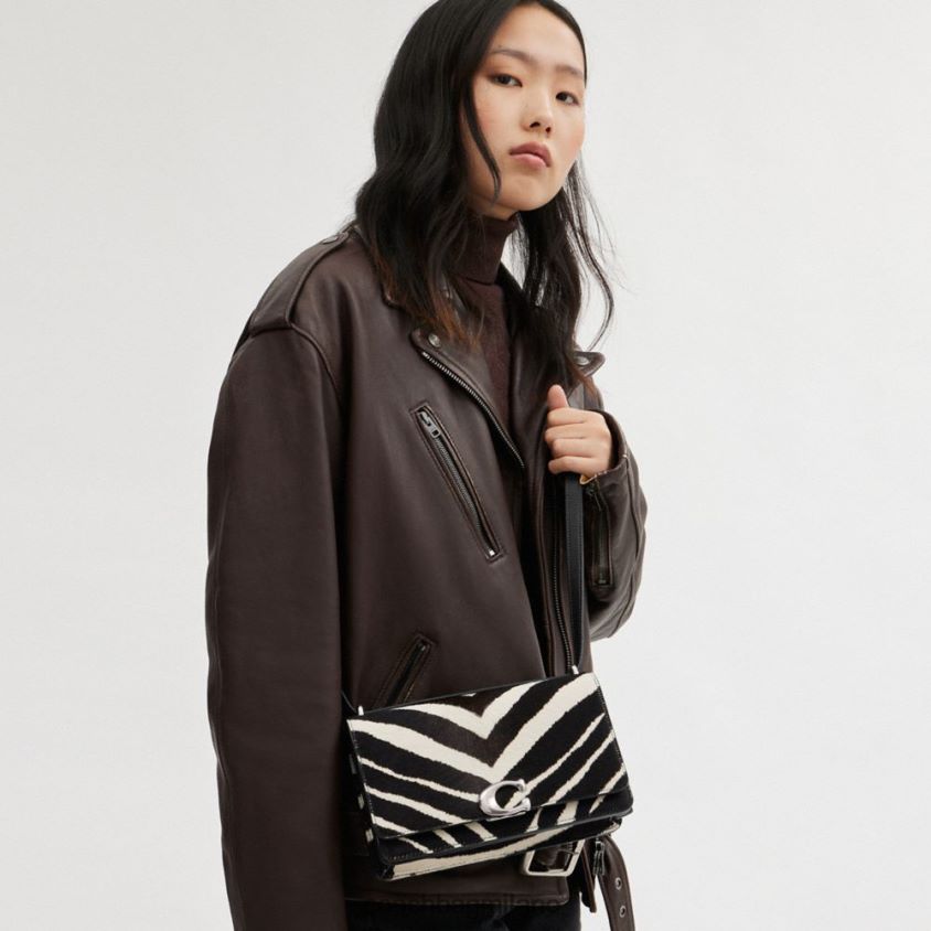 Coach donne borsa a tracolla bandit con stampa zebrata sx/zebrato FPN0Z81