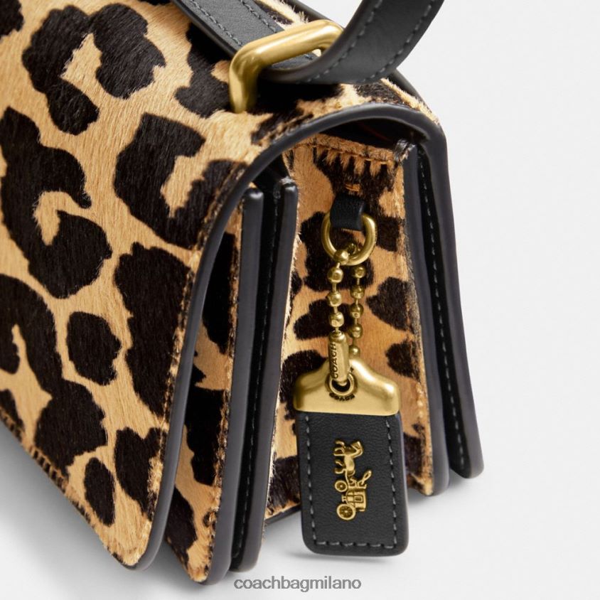 Coach donne tracolla bandit con stampa leopardata b4/leopardo FPN0Z86