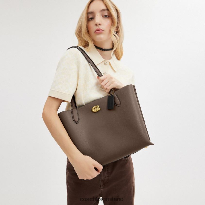 Coach donne borsa in salice b4/pietra scura FPN0Z8304