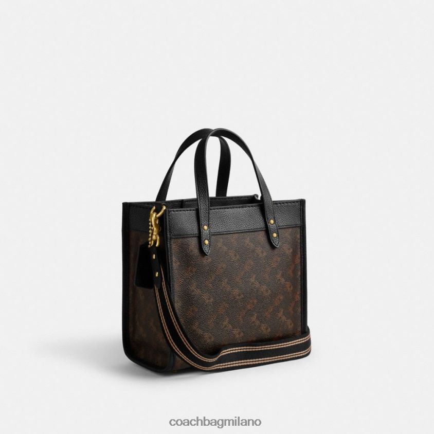 Coach donne borsa tote 22 con stampa cavallo e carrozza b4/tartufo nero FPN0Z8297