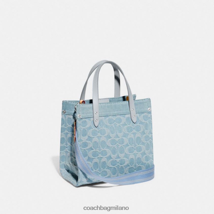 Coach donne borsa tote 22 in denim esclusivo sx/azzurro FPN0Z8302