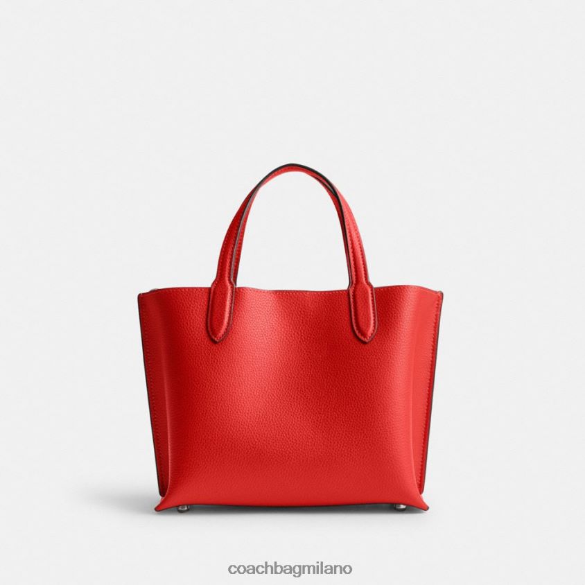 Coach donne borsa tote 24 in salice con ciondolo a cuore sx/rosso sportivo FPN0Z8283