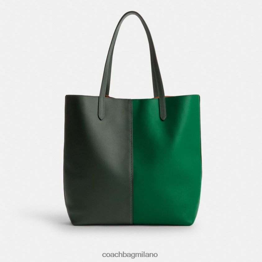 Coach donne borsa tote nomade a blocchi di colore b4/verde multi FPN0Z8301