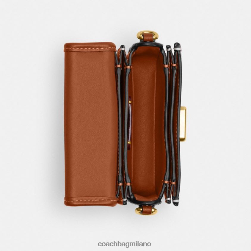 Coach donne manico superiore rogue 12 in caratteristico jacquard tessile b4/cacao brunito amb FPN0Z890