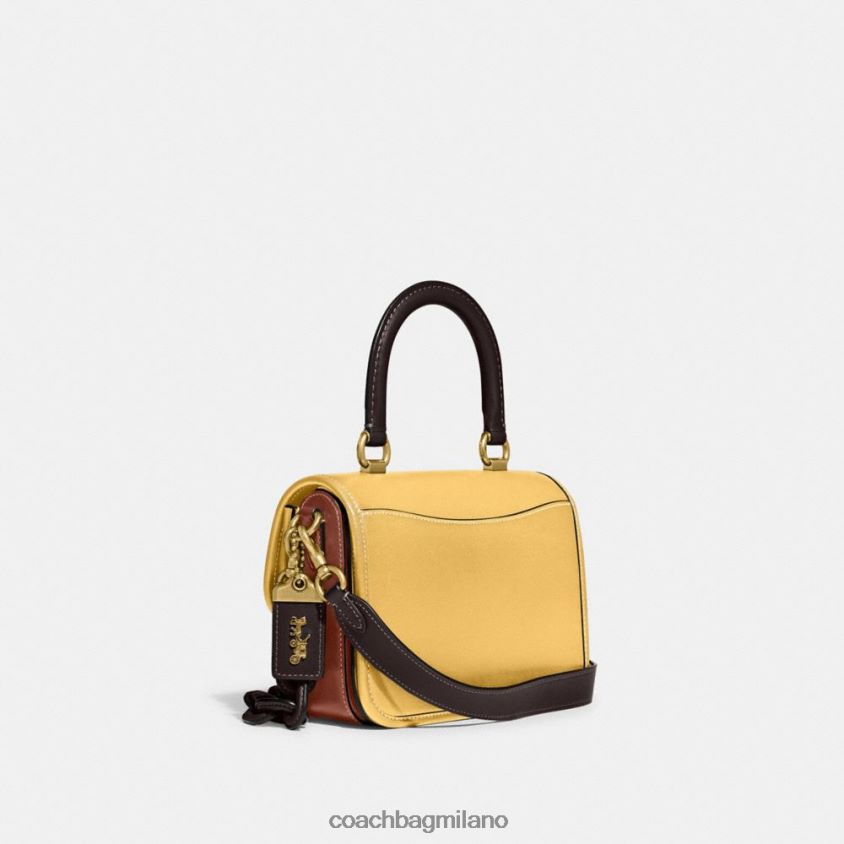 Coach donne maniglia superiore canaglia in colorblock b4/fieno multi FPN0Z888