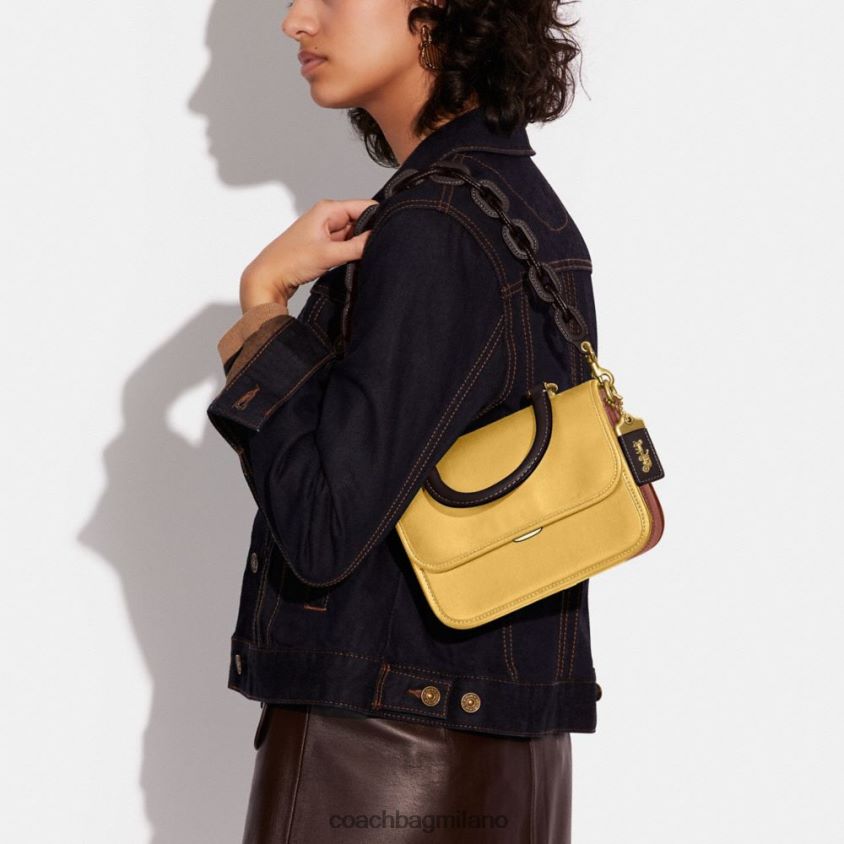 Coach donne maniglia superiore canaglia in colorblock b4/fieno multi FPN0Z888