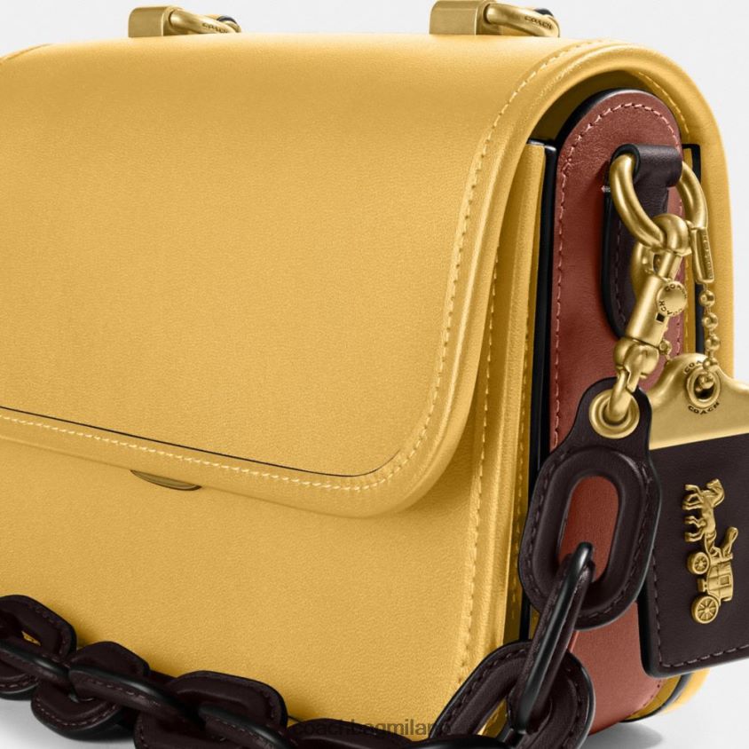 Coach donne maniglia superiore canaglia in colorblock b4/fieno multi FPN0Z888