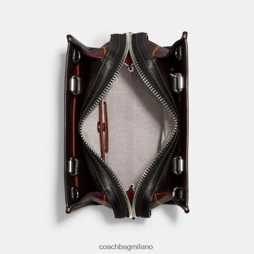 Coach donne rogue 20 con stampa scozzese sx/ciliegio multi FPN0Z883