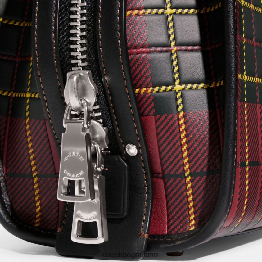 Coach donne rogue 20 con stampa scozzese sx/ciliegio multi FPN0Z883