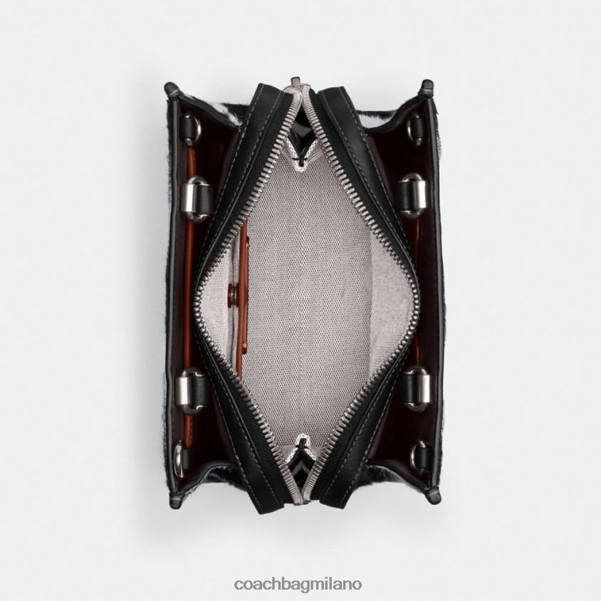 Coach donne rogue 20 in cavallino con stampa zebrata sx/zebrato FPN0Z889
