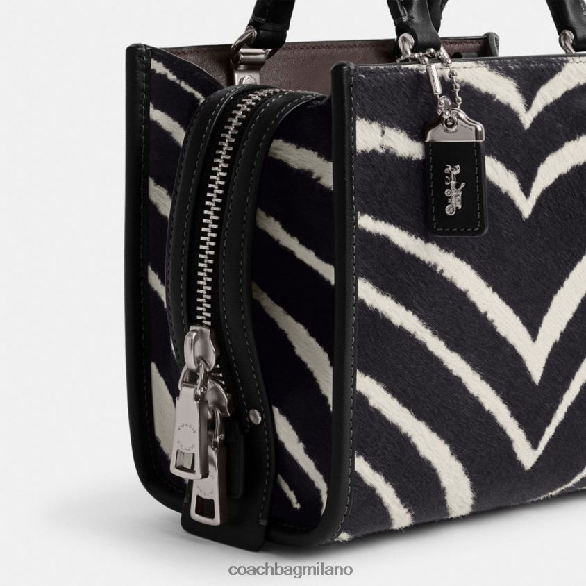 Coach donne rogue 20 in cavallino con stampa zebrata sx/zebrato FPN0Z889