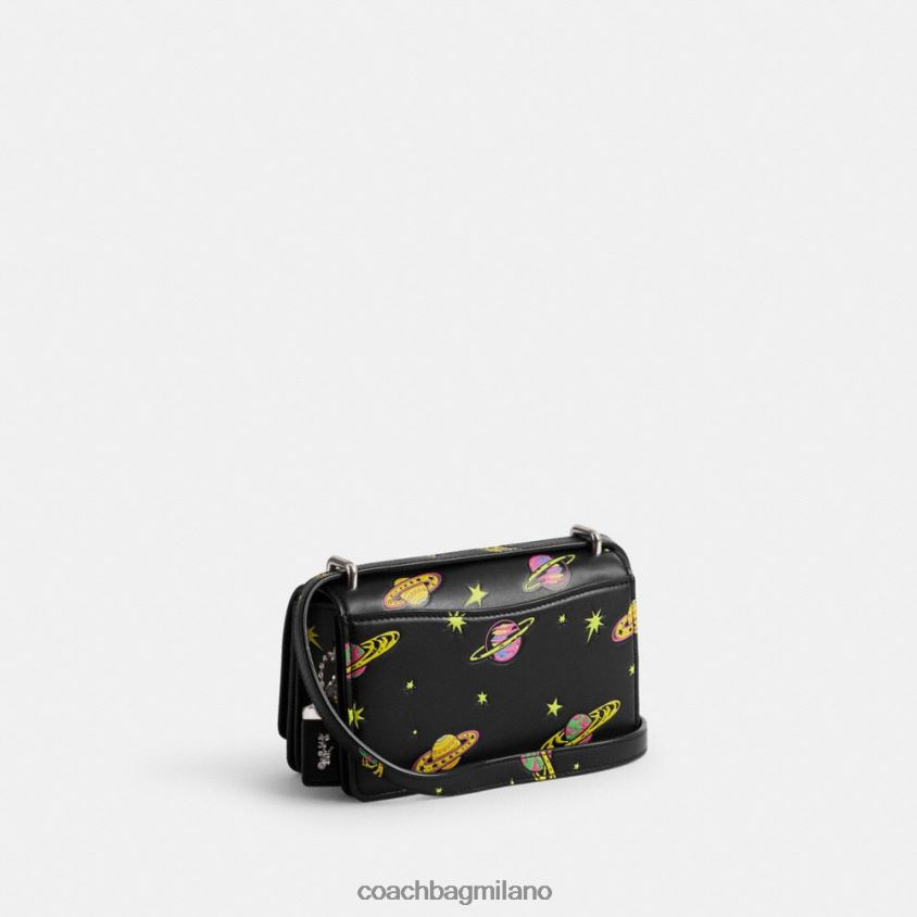 Coach donne borsa a tracolla cosmic coach bandit con stampa pianeta sx/nero multi FPN0Z8187