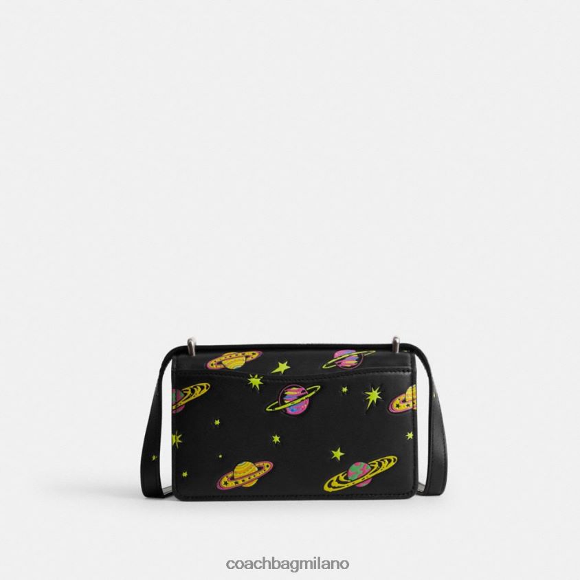 Coach donne borsa a tracolla cosmic coach bandit con stampa pianeta sx/nero multi FPN0Z8187