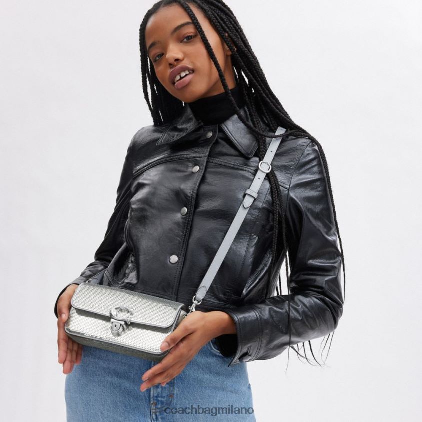 Coach donne borsa baguette da studio con paillettes sx/argento FPN0Z8184