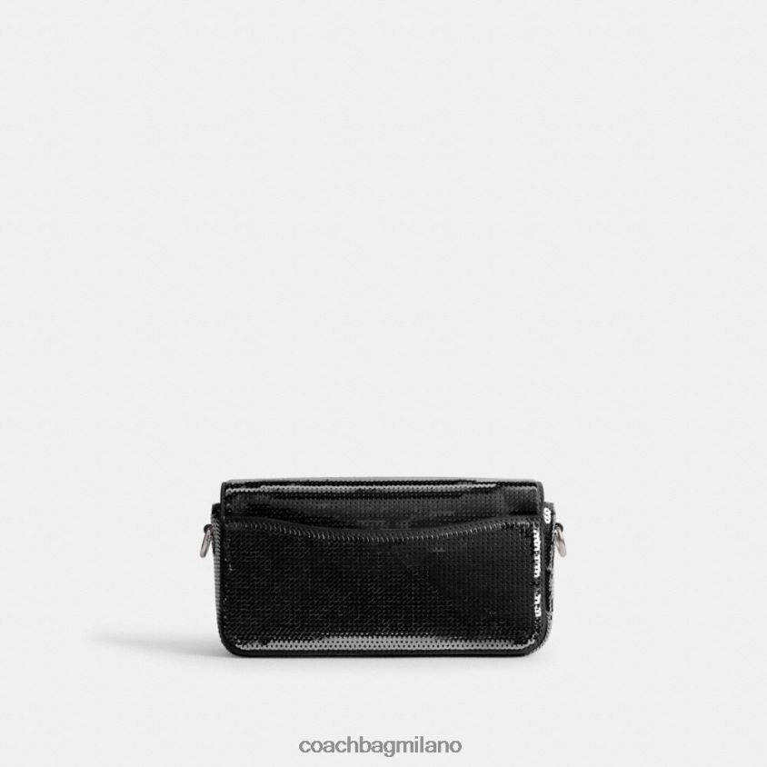 Coach donne borsa baguette da studio con paillettes sx/nero FPN0Z8183