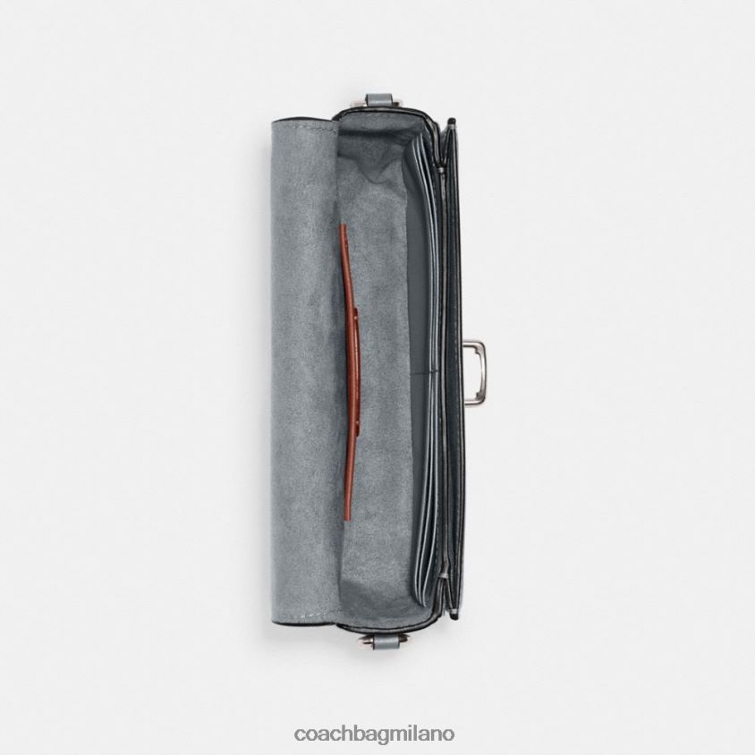 Coach donne borsa baguette da studio sx/grigio blu FPN0Z8190