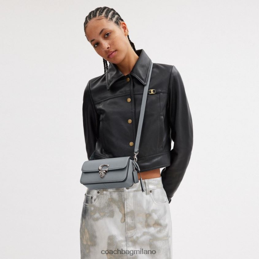 Coach donne borsa baguette da studio sx/grigio blu FPN0Z8190