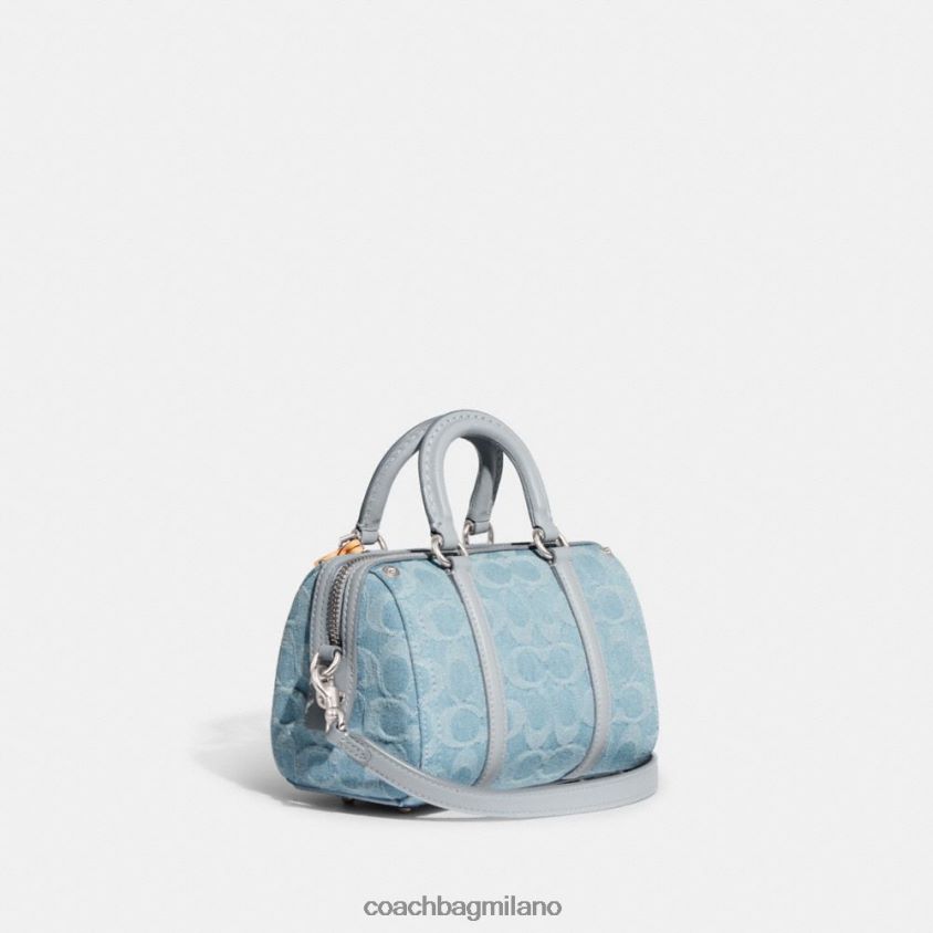 Coach donne cartella rubino 18 in denim esclusivo sx/azzurro FPN0Z8198