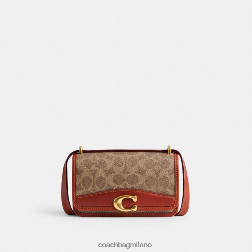 Coach donne coach x mint + tracolla serf bandit in tela esclusiva b4/ruggine marrone chiaro FPN0Z8181