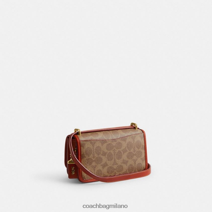 Coach donne coach x mint + tracolla serf bandit in tela esclusiva b4/ruggine marrone chiaro FPN0Z8181