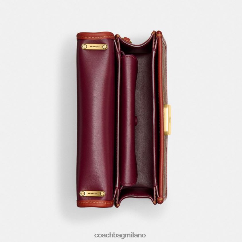Coach donne coach x mint + tracolla serf bandit in tela esclusiva b4/ruggine marrone chiaro FPN0Z8181