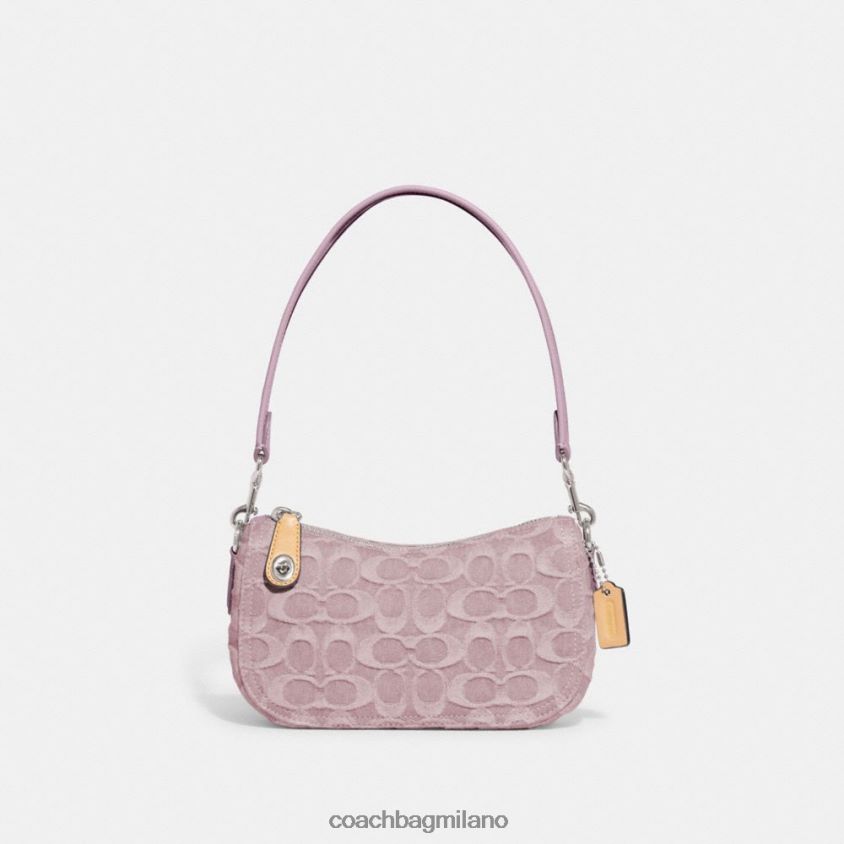 Coach donne swinger 20 in denim esclusivo sinistra/viola chiaro FPN0Z8199