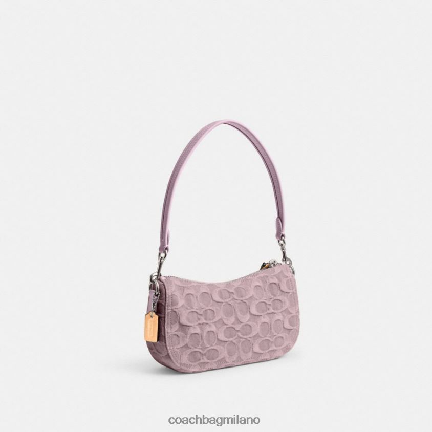 Coach donne swinger 20 in denim esclusivo sinistra/viola chiaro FPN0Z8199