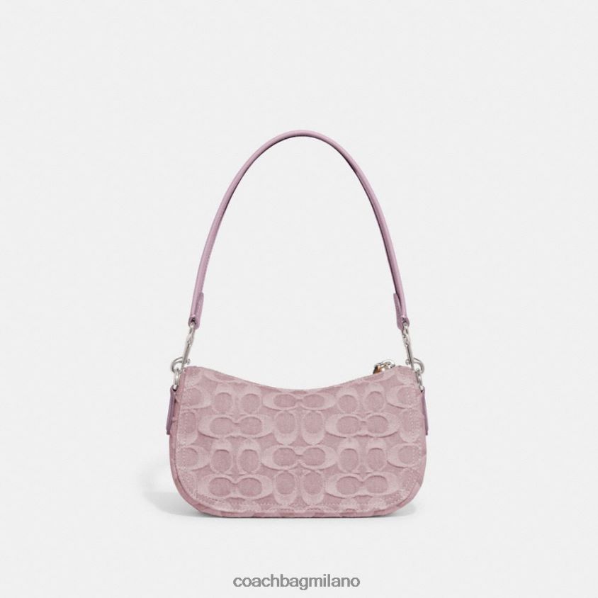 Coach donne swinger 20 in denim esclusivo sinistra/viola chiaro FPN0Z8199