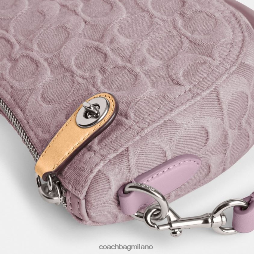 Coach donne swinger 20 in denim esclusivo sinistra/viola chiaro FPN0Z8199