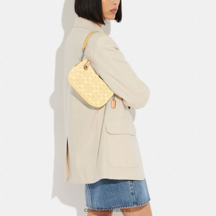 Coach donne swinger 20 in denim esclusivo sx/giallo pallido FPN0Z8200