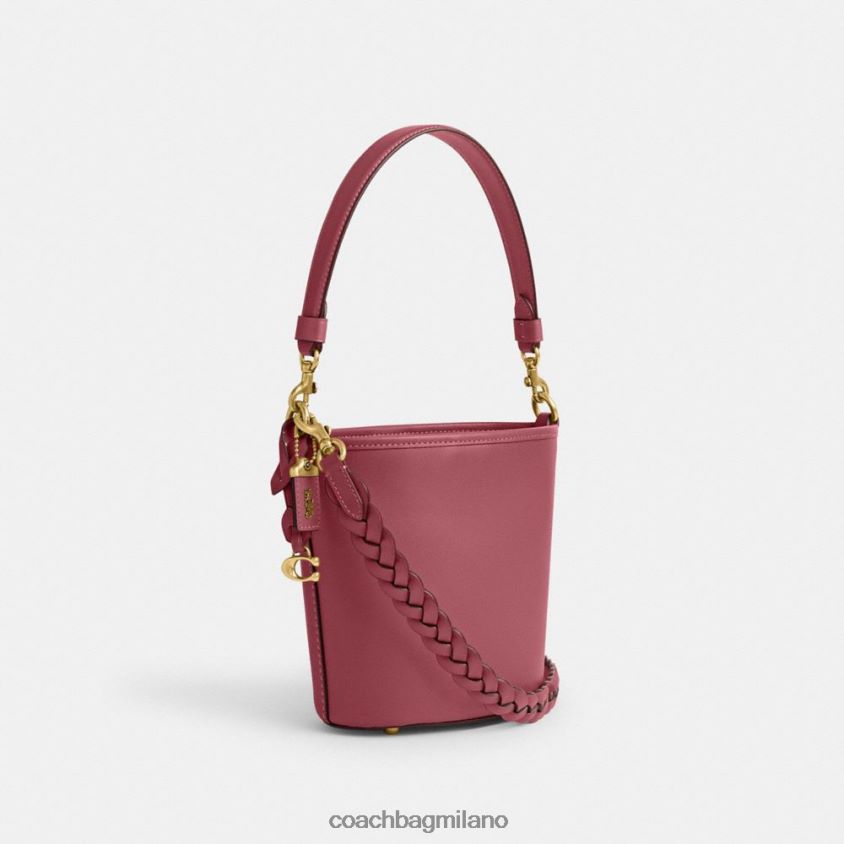 Coach donne borsa a secchiello Dakota 16 con treccia b4/rosso FPN0Z815