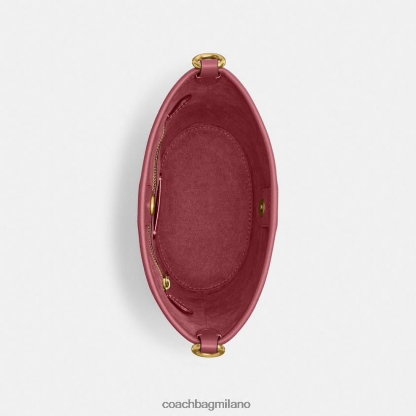 Coach donne borsa a secchiello Dakota 16 con treccia b4/rosso FPN0Z815