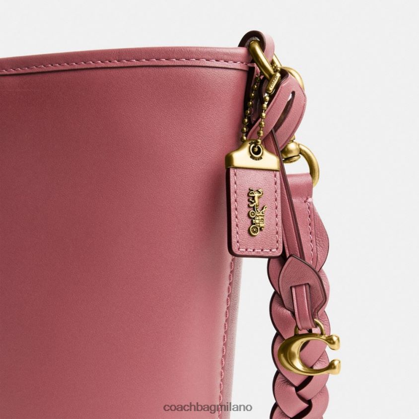 Coach donne borsa a secchiello Dakota 16 con treccia b4/rosso FPN0Z815