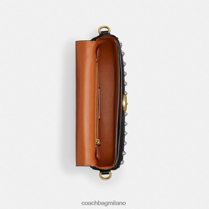 Coach donne borsa a tracolla harley 23 con borchie b4/nero FPN0Z831