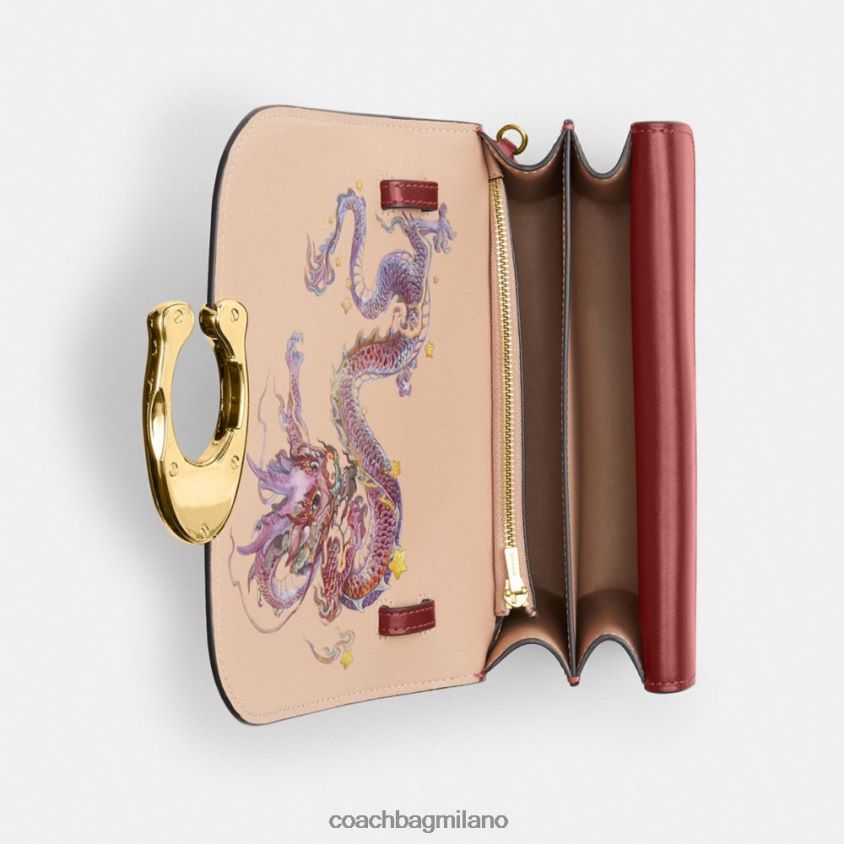 Coach donne borsa idolo di Capodanno con drago rosso/rubino FPN0Z834
