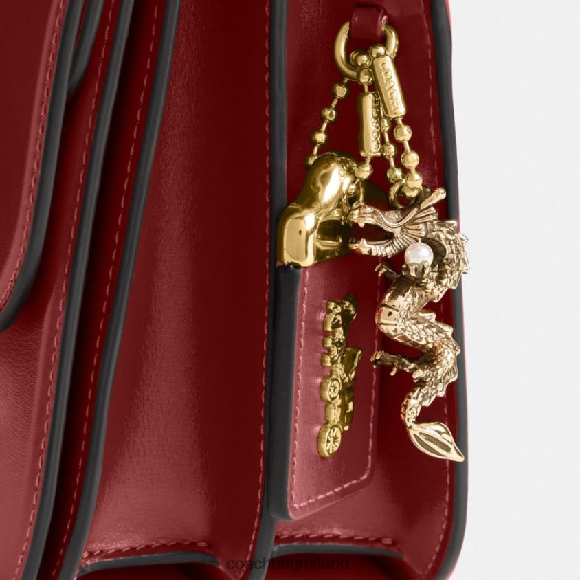 Coach donne borsa idolo di Capodanno con drago rosso/rubino FPN0Z834
