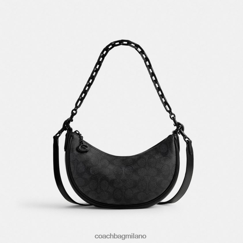 Coach donne borsa a tracolla Mira in tela esclusiva mw/carbone/nero FPN0Z852