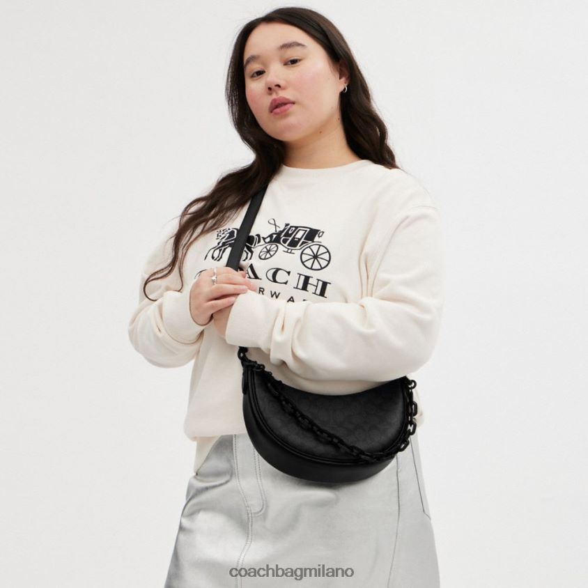 Coach donne borsa a tracolla Mira in tela esclusiva mw/carbone/nero FPN0Z852