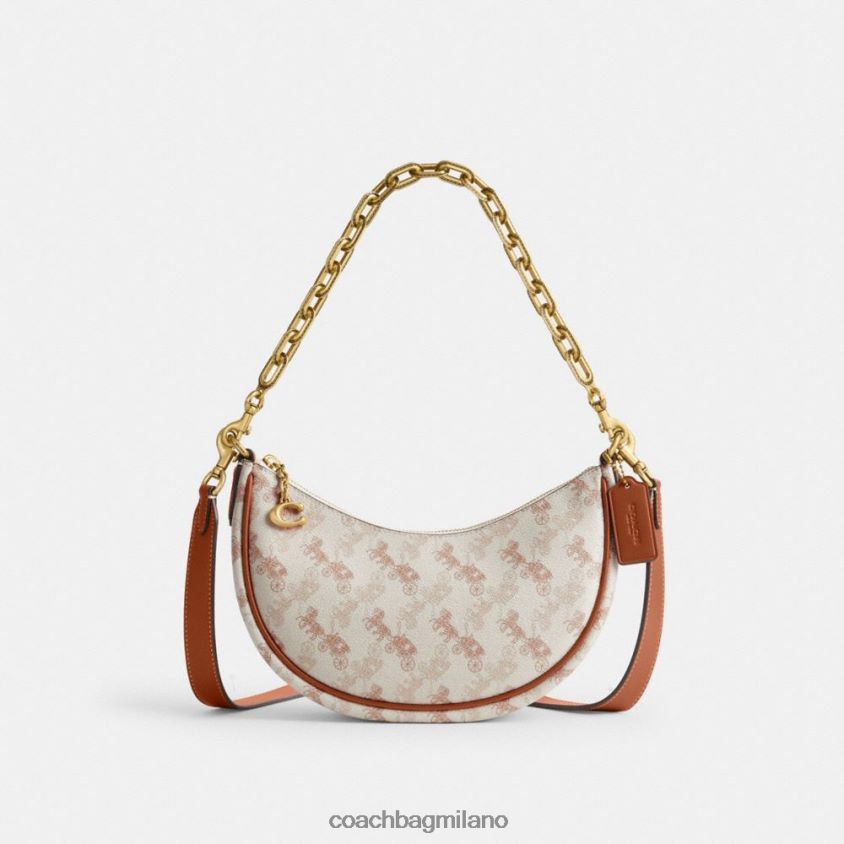 Coach donne borsa a tracolla mira con stampa cavallo e carrozza b4/ambra brunita gesso FPN0Z855