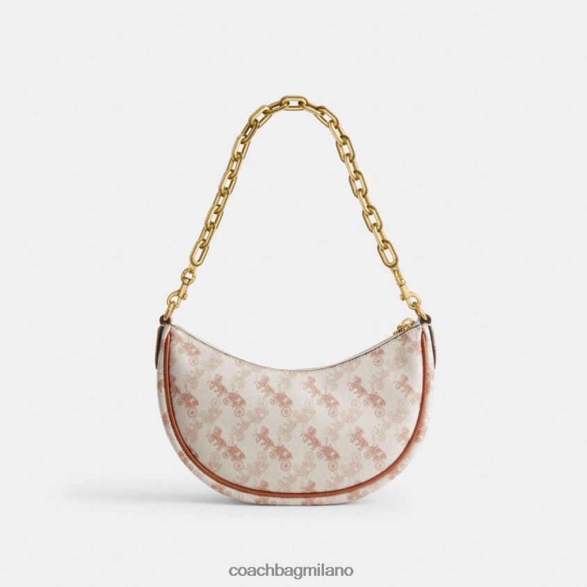 Coach donne borsa a tracolla mira con stampa cavallo e carrozza b4/ambra brunita gesso FPN0Z855
