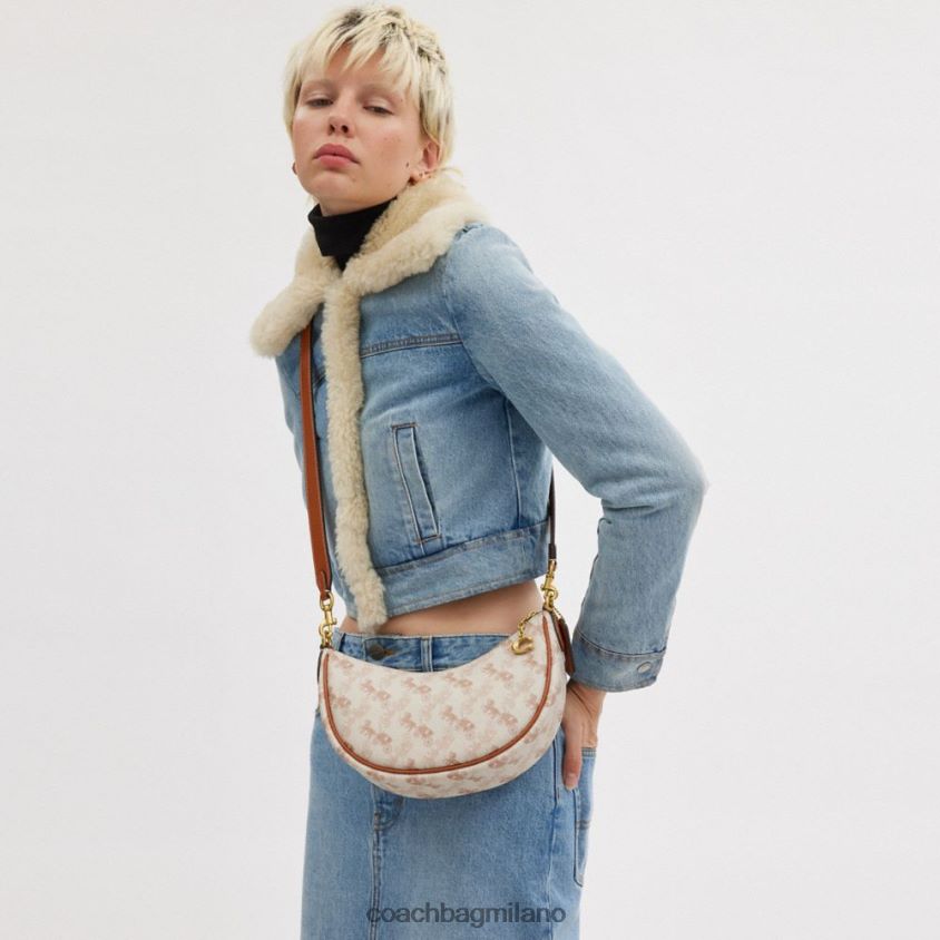 Coach donne borsa a tracolla mira con stampa cavallo e carrozza b4/ambra brunita gesso FPN0Z855