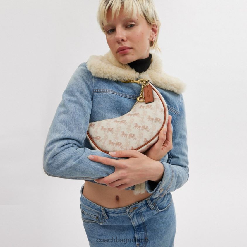 Coach donne borsa a tracolla mira con stampa cavallo e carrozza b4/ambra brunita gesso FPN0Z855